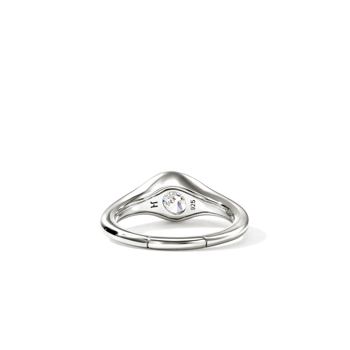JOHN HARDY LOVESTRUCK SILVER RING WITH LAB GROWN DIAMOND (1.25TCW) SIZE 7