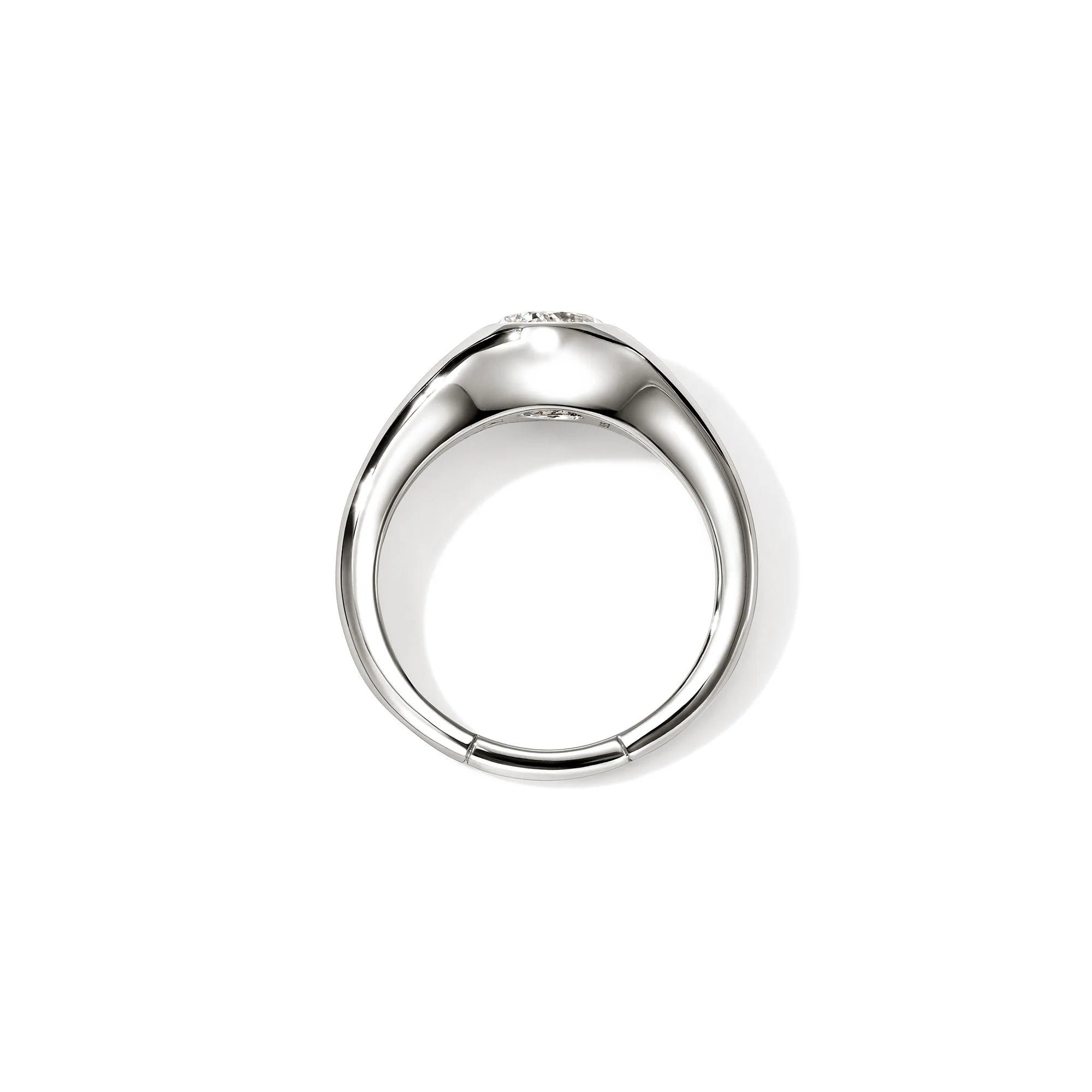 JOHN HARDY LOVESTRUCK SILVER RING WITH LAB GROWN DIAMOND (1.25TCW) SIZE 7