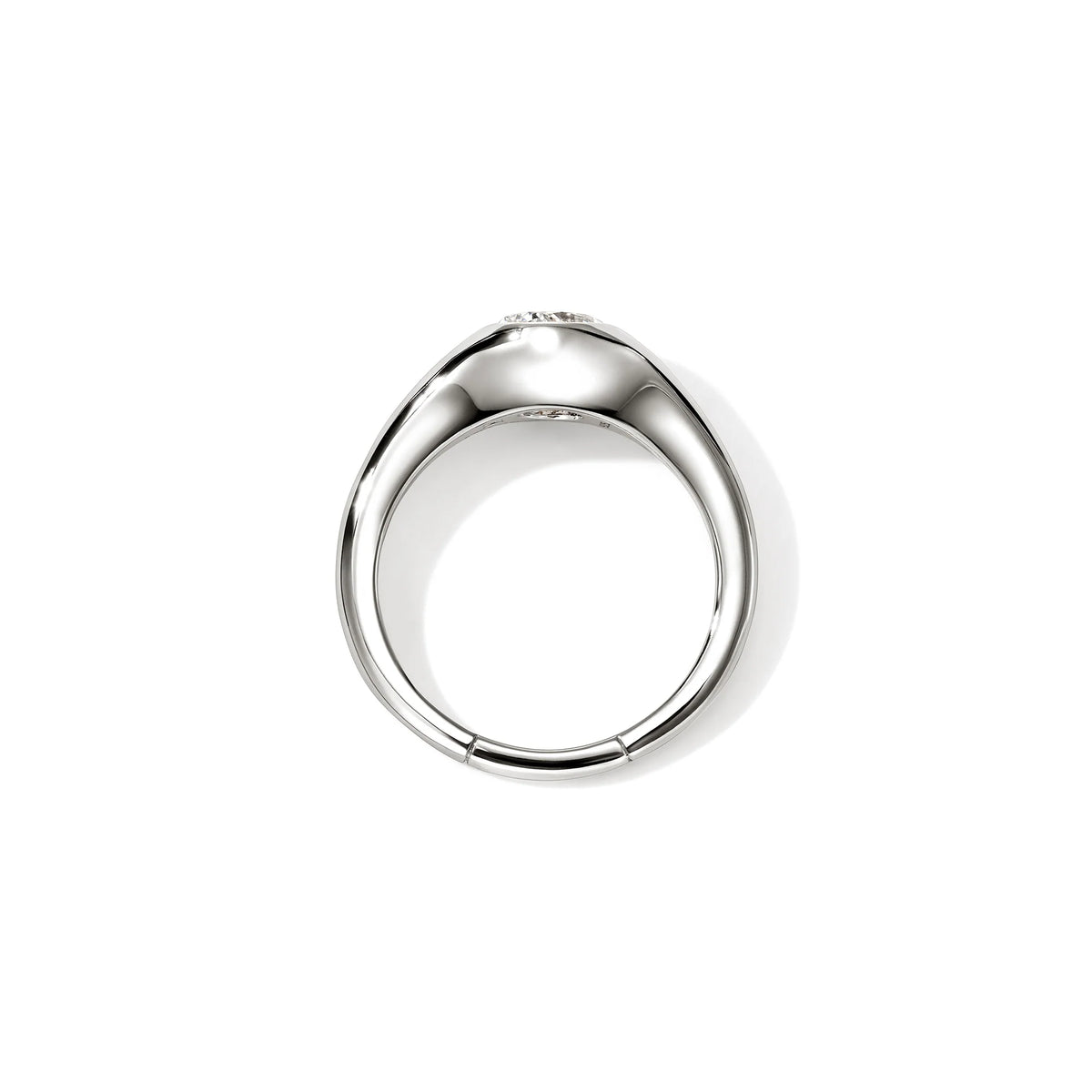 JOHN HARDY LOVESTRUCK SILVER RING WITH LAB GROWN DIAMOND (1.25TCW) SIZE 7