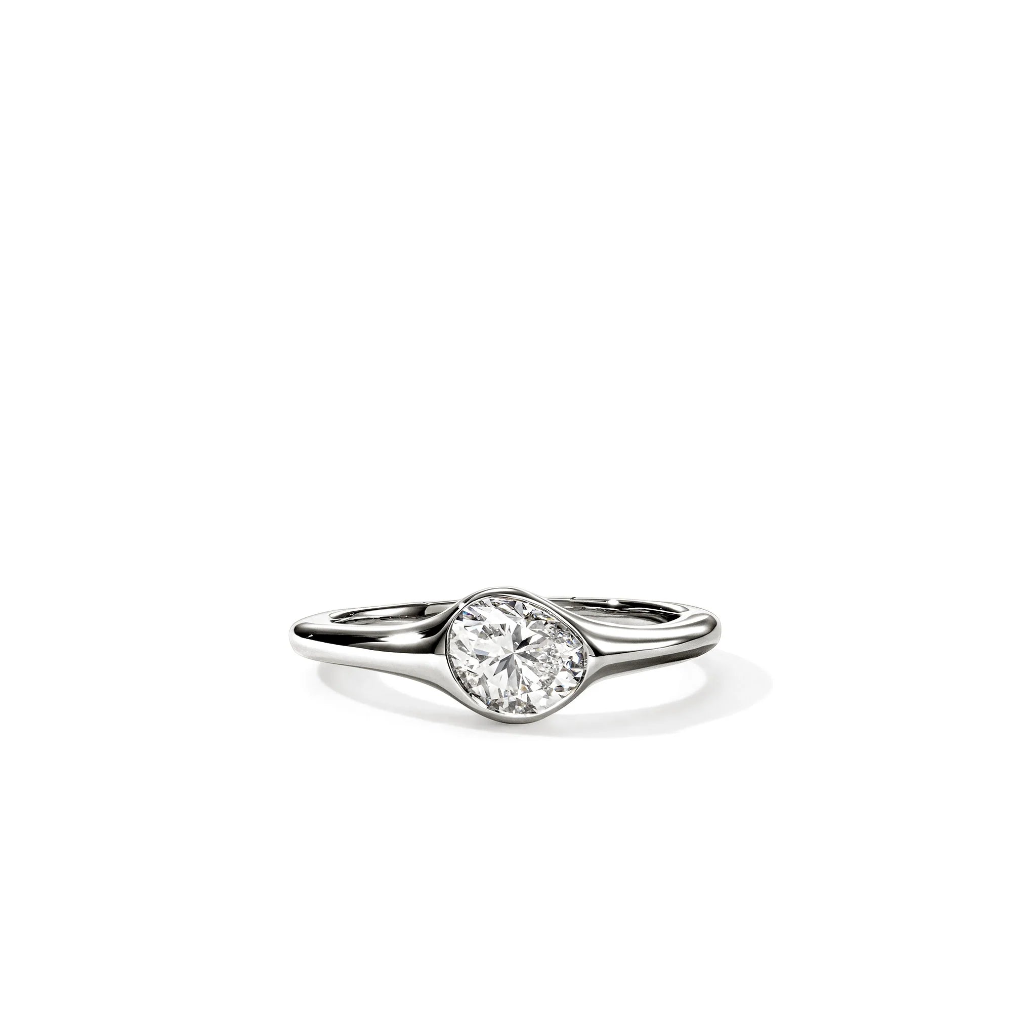 JOHN HARDY LOVESTRUCK STERLING SILVER RING, LAB GROWN DIAMOND 0.75CT.