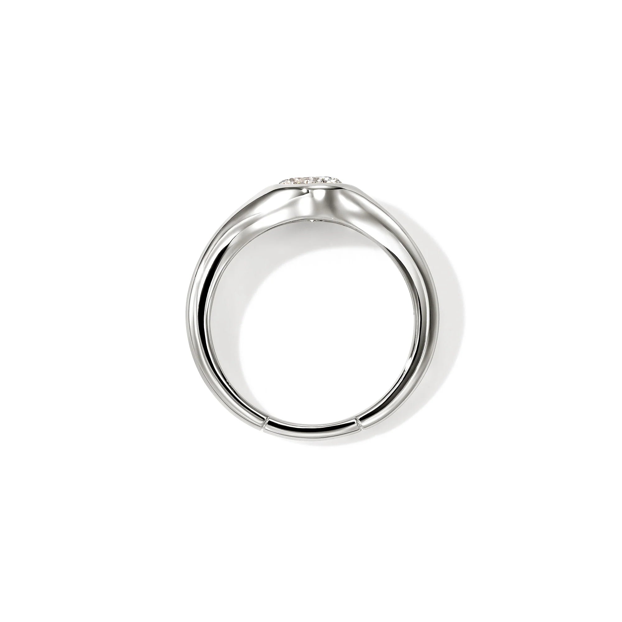 JOHN HARDY LOVESTRUCK STERLING SILVER RING, LAB GROWN DIAMOND 0.75CT.