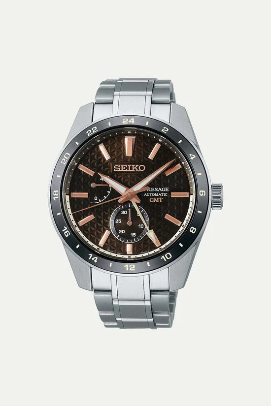 Seiko Presage ‘Keshizumi’ Sharp Edged Series Brown GMT SPB275J1