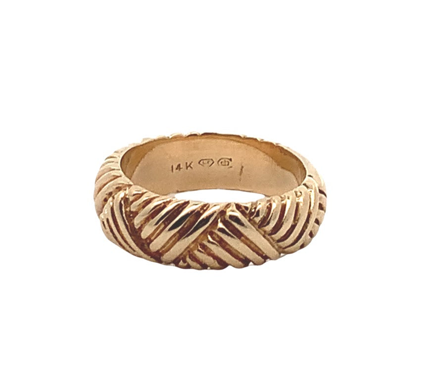 ESTATE COLLECTION: 14K 5.5MM YELLOW BAND. REPLACEMENT VALUE - $2100.00