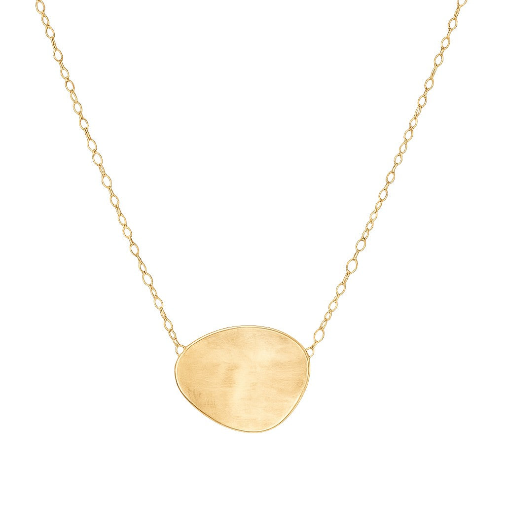 MARCO BICEGO 18K YELLOW GOLD LIGHTWEIGHT NECKLACE WITH CENTRAL ELEMENT, SIZE 16.5