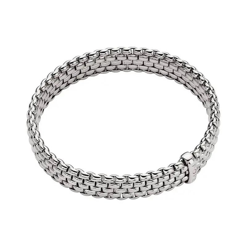 Fope Gioielli Panorama White Gold & Diamond Bracelet, SIZE SMALL