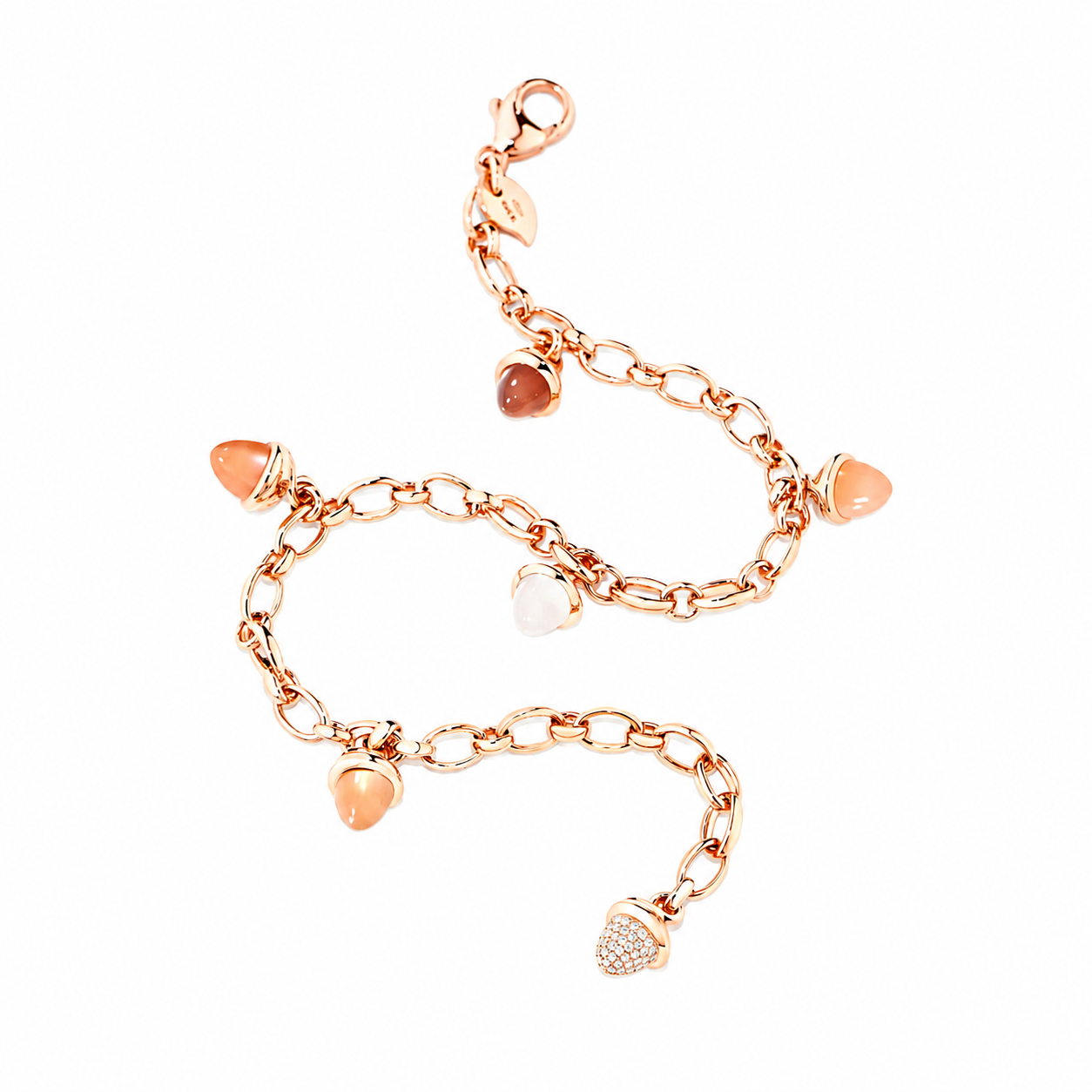 TAMARA COMOLLI MIKADO CHARM BRACELET WITH DIAMOND PAVE