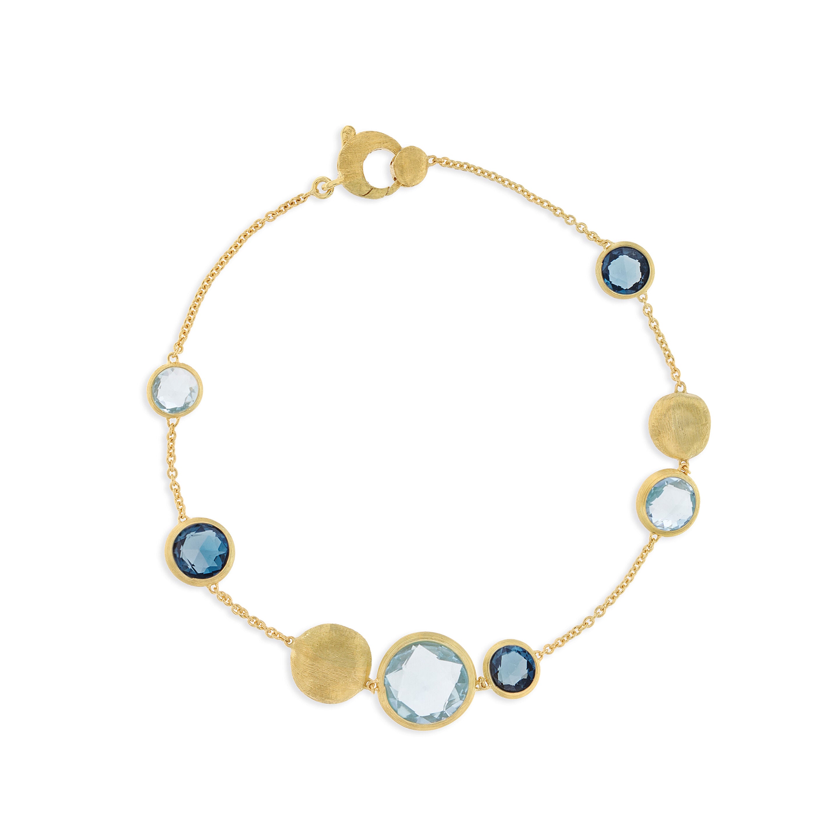 MARCO BICEGO 18K YELLOW GOLD JAIPUR COLOUR BLUE TOPAZ BRACELET