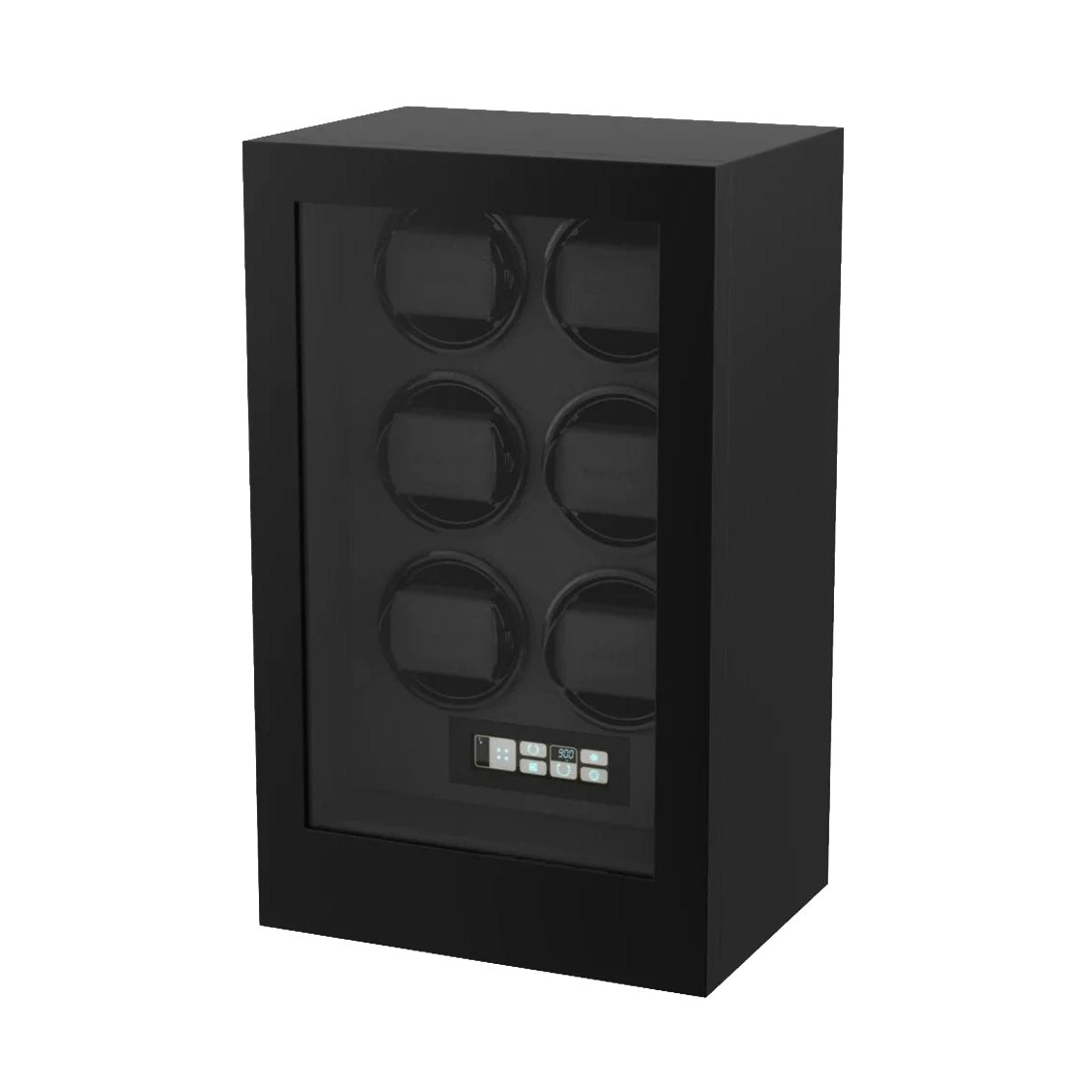 BENSON BLACK SMART TECH II WATCHWINDER FOR SIX WATCHES WITH LUMINOUS TOUCHSCREEN DISPLAY
