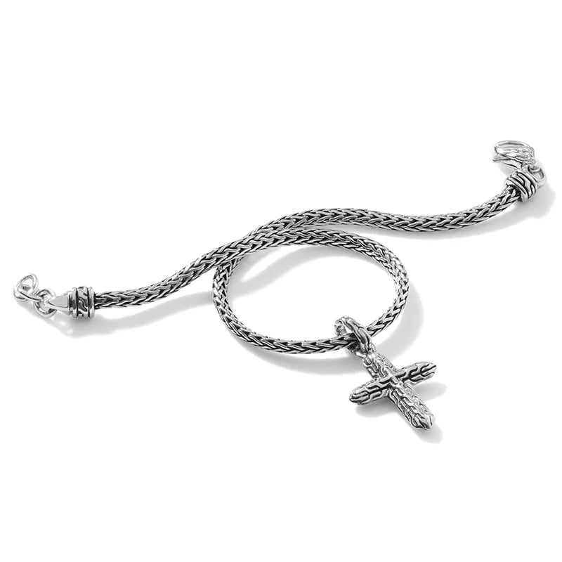 Classic Chain Cross Charm Bracelet