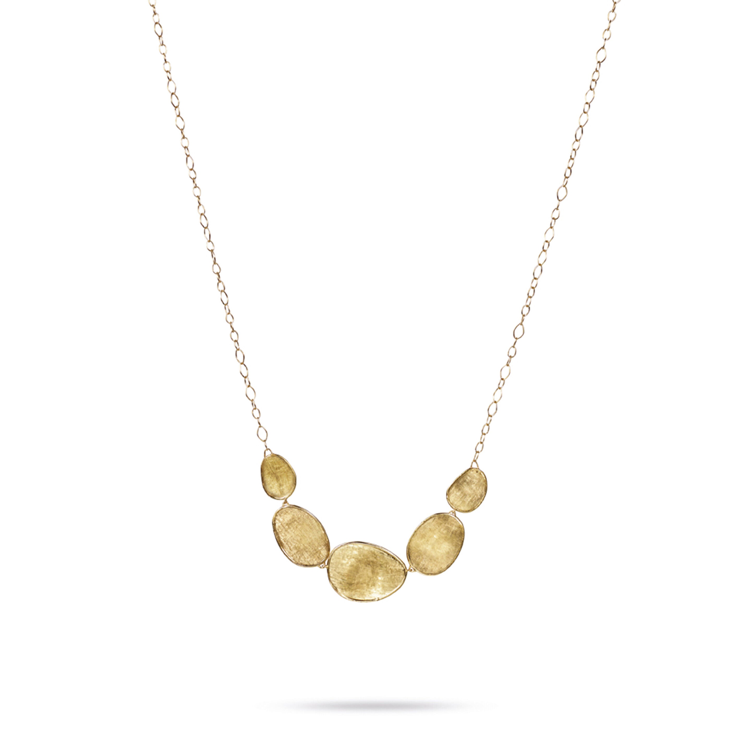 MARCO BICEGO 18K YELLOW GOLD LUNARIA NECKLACE WITH ADJUSTABLE CHAIN
