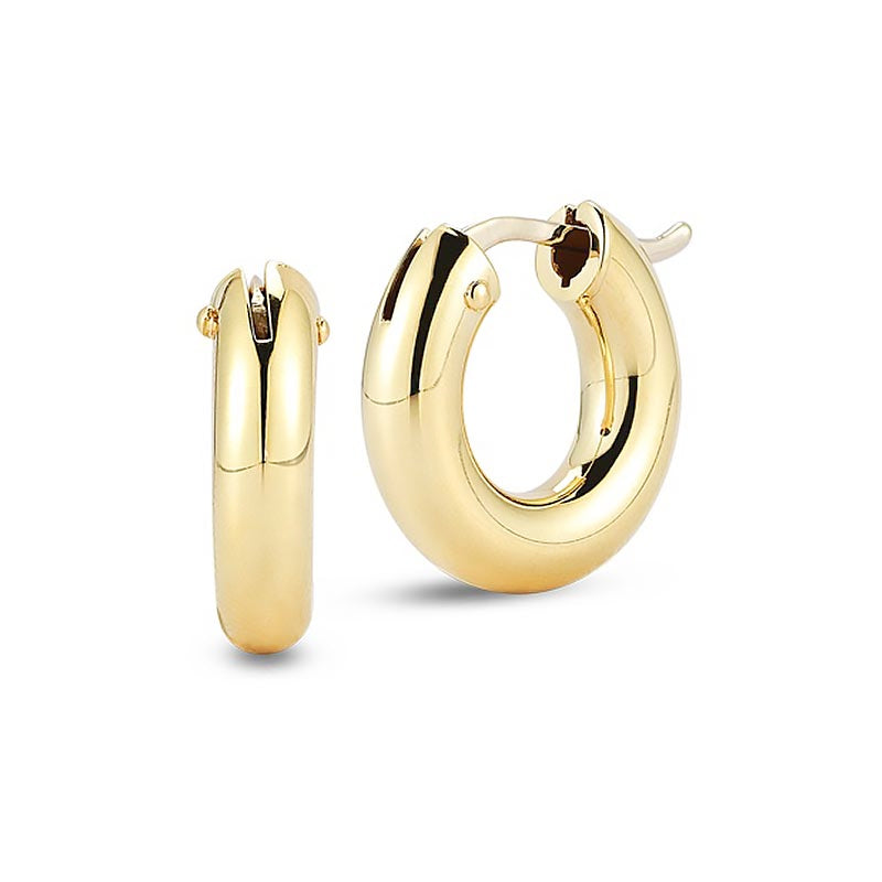 Roberto Coin 18K Yellow Gold Small Round Hoop Earrings