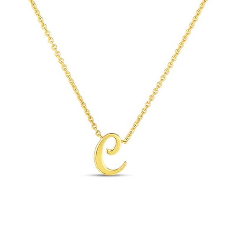 Roberto Coin Tiny Treasures Love Letter 18K Gold 'C' Pendant