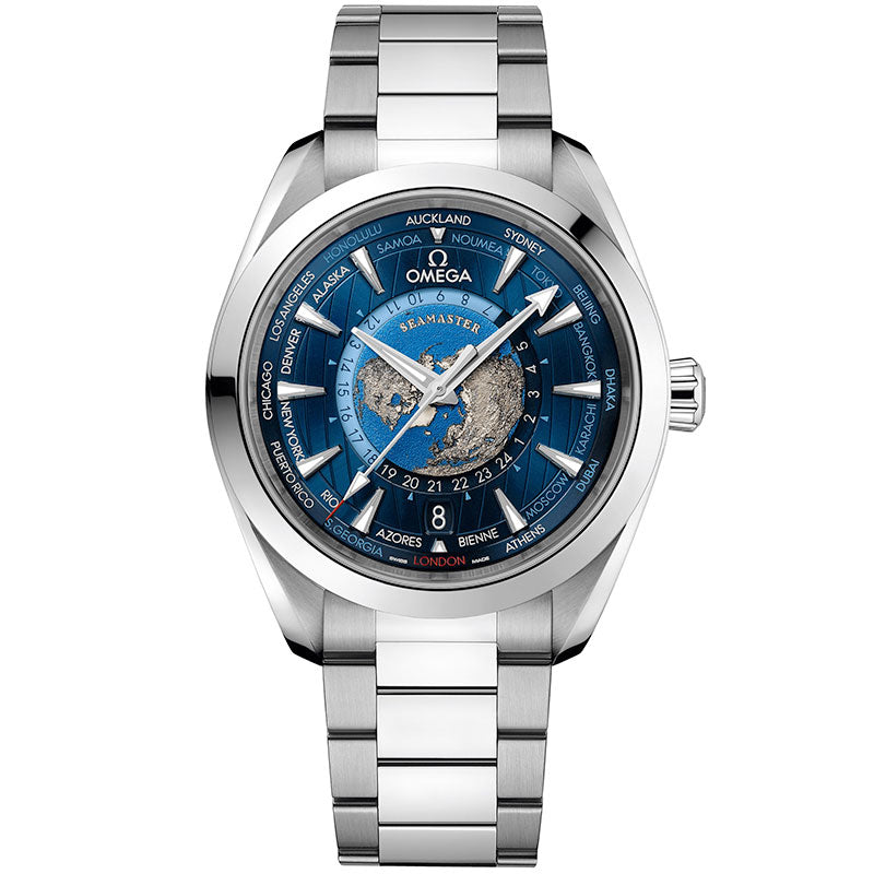 Omega Aqua Terra 150M Co-Axial Master Chronometer GMT Worldtimer 43 MM