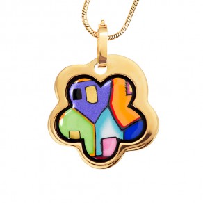 Hommage à Hundertwasser Street Rivers Flower Pendant