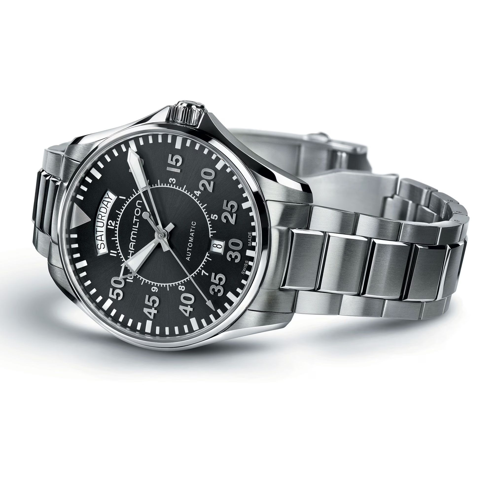 HAMILTON KHAKI AVIATION PILOT DAY DATE AUTO 42MM