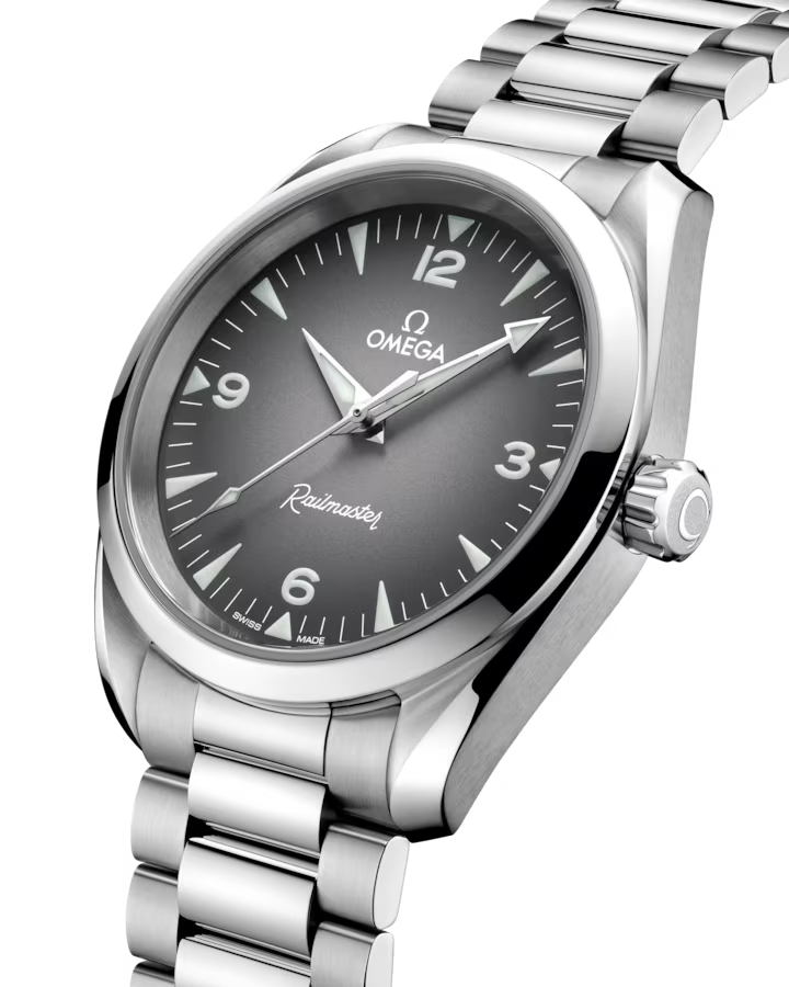 Seamaster Railmaster 38 mm, steel on steel