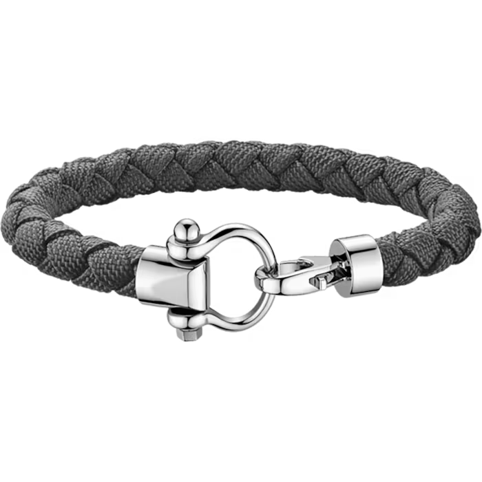 OMEGA SAILING DARK GRAY NYLON BRACELET WITH STAINLESS STEEL CLASP