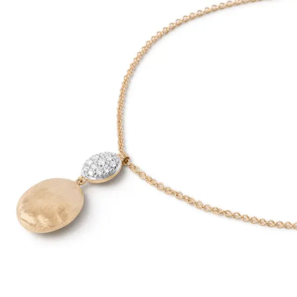 MARCO BICEGO 18K YELLOW GOLD SIVIGLIA PENDANT CHAIN NECKLACE WITH DIAMONDS