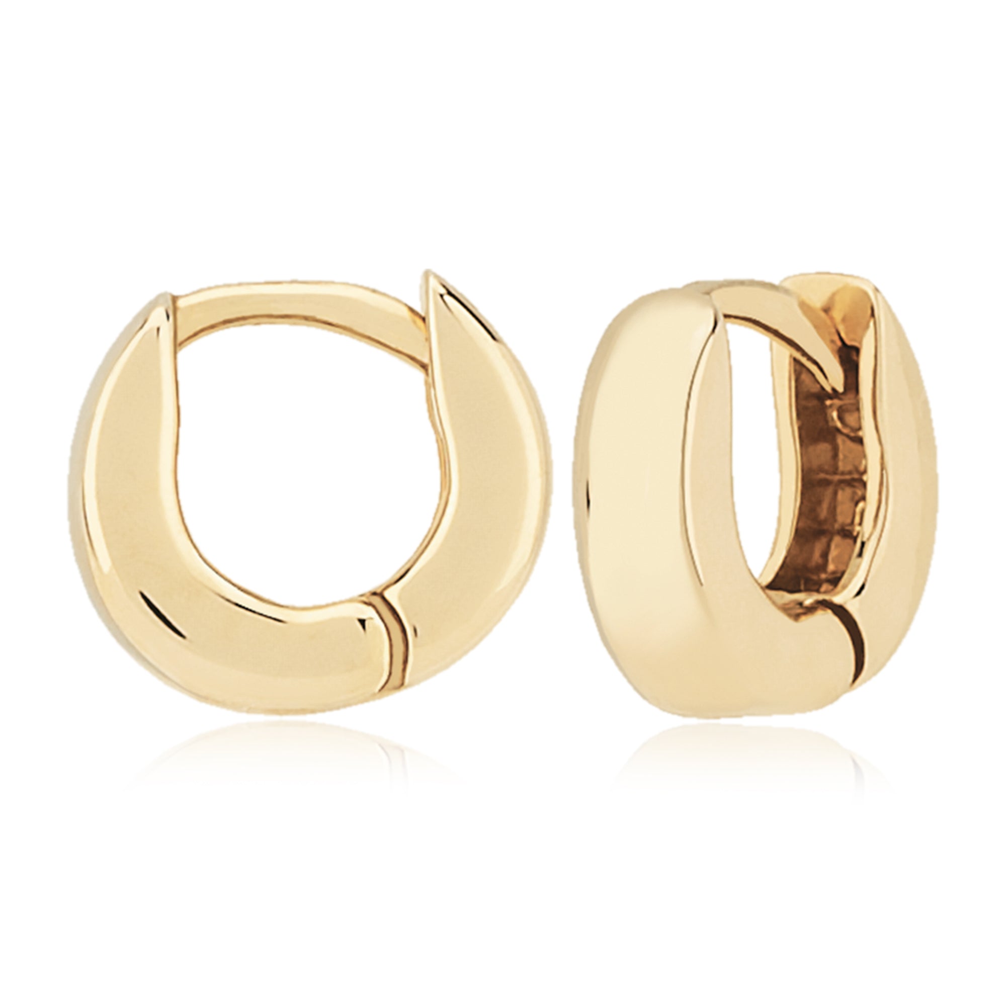 CARLA 14K YELLOW GOLD 3X10MM HINGED HOOP EARRINGS