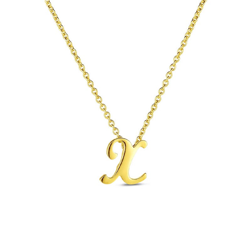 Roberto Coin Tiny Treasures Love Letter 18K Gold 'X' Pendant