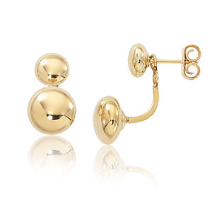 CARLA 14K YELLOW GOLD 8MM FLAT BALL ADD ON EARRINGS