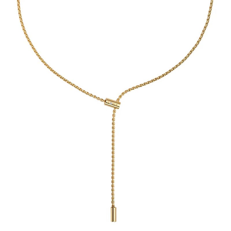 Fope Aria Yellow Gold & Diamond Lariat Necklace