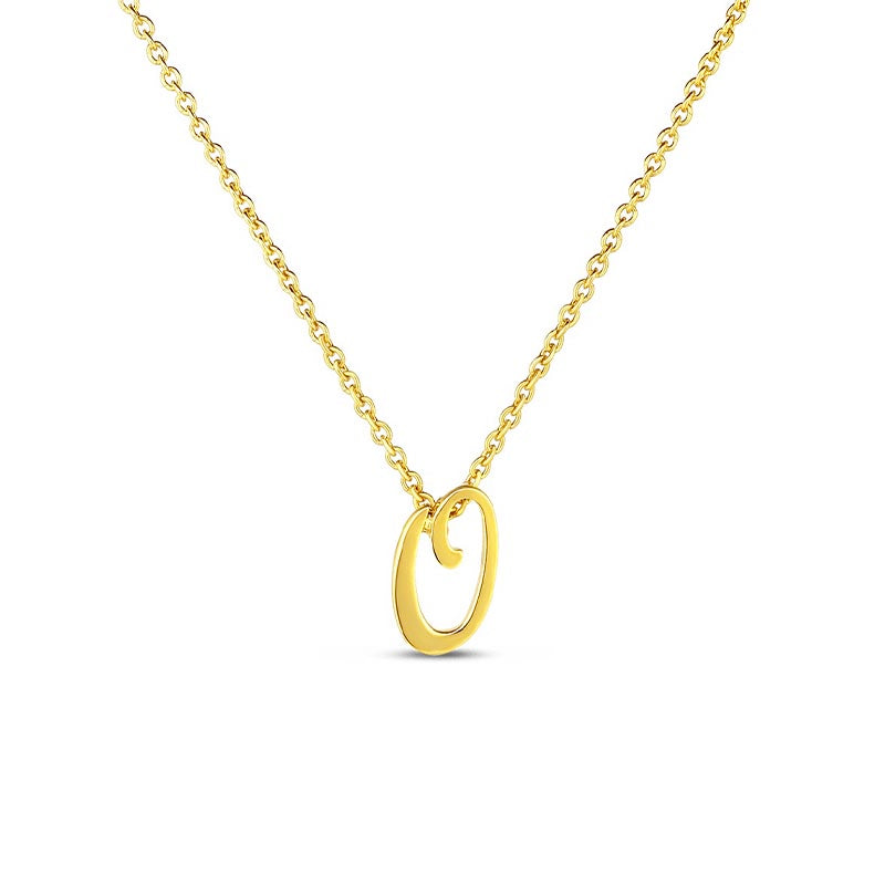 Roberto Coin Tiny Treasures Love Letter 18K Gold 'O' Pendant