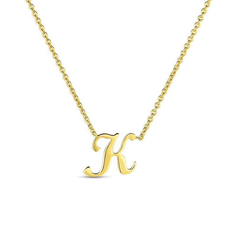 Roberto Coin Tiny Treasures Love Letter 18K Gold 'K' Pendant