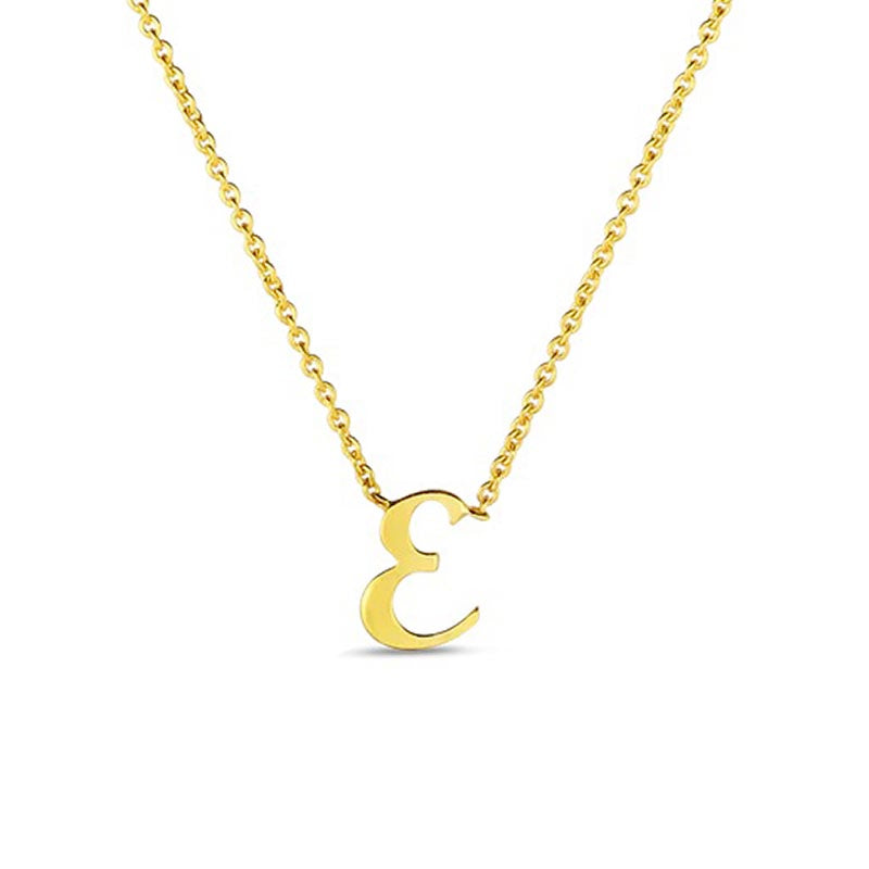 Roberto Coin Tiny Treasures Love Letter 18K Gold 'E' Pendant