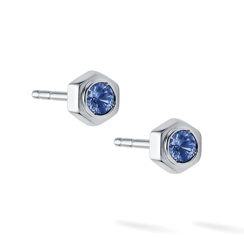 Birks Bee Chic Sapphire and Silver Stud Earrings