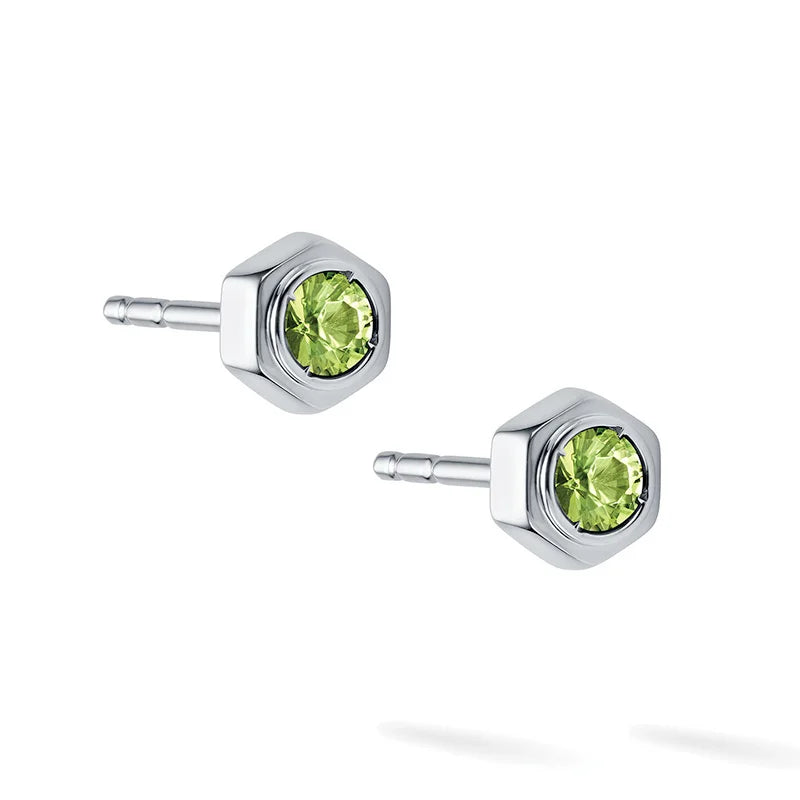 Birks Bee Chic Peridot and Silver Stud Earrings