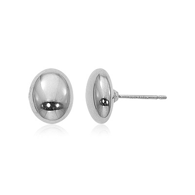 CARLA STERLING SILVER SMALL OVAL STUD EARRINGS