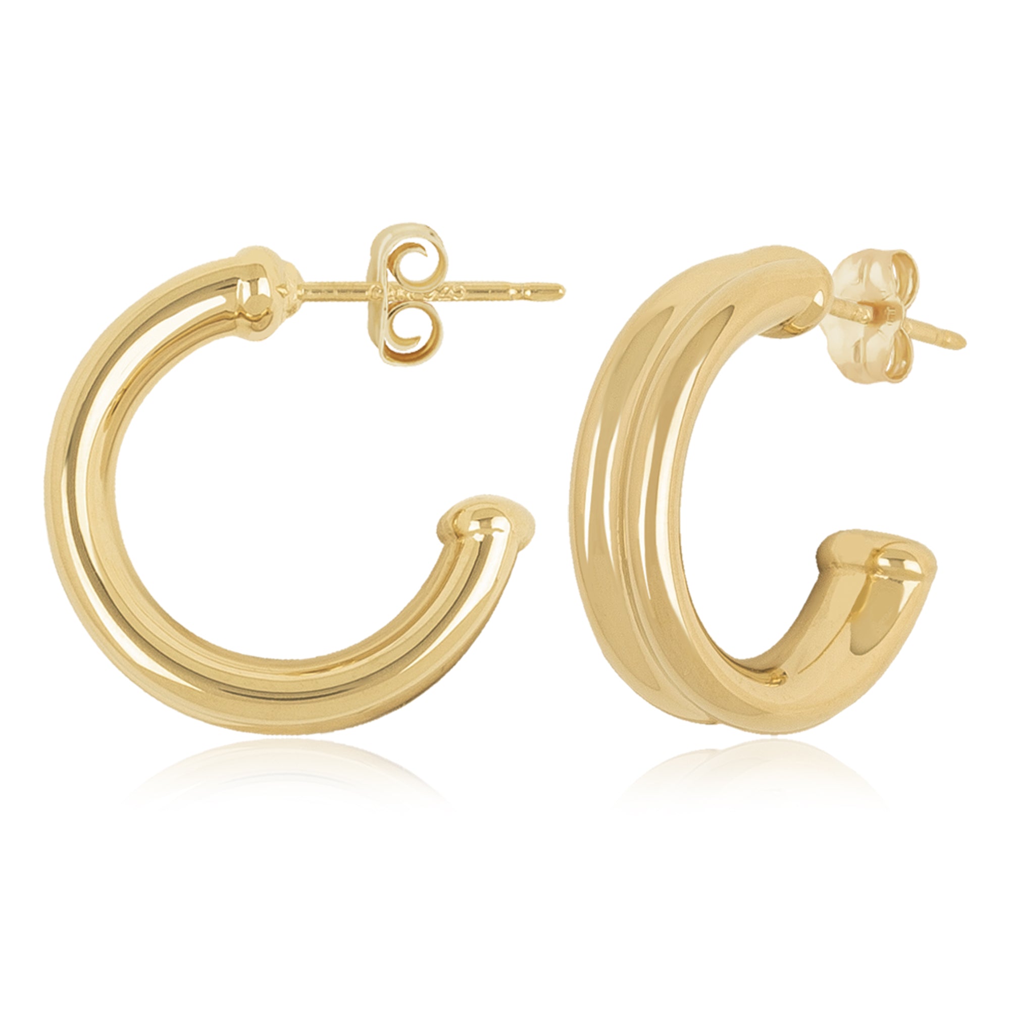 CARLA 14K YELLOW GOLD CONCAVE BAND HOOP