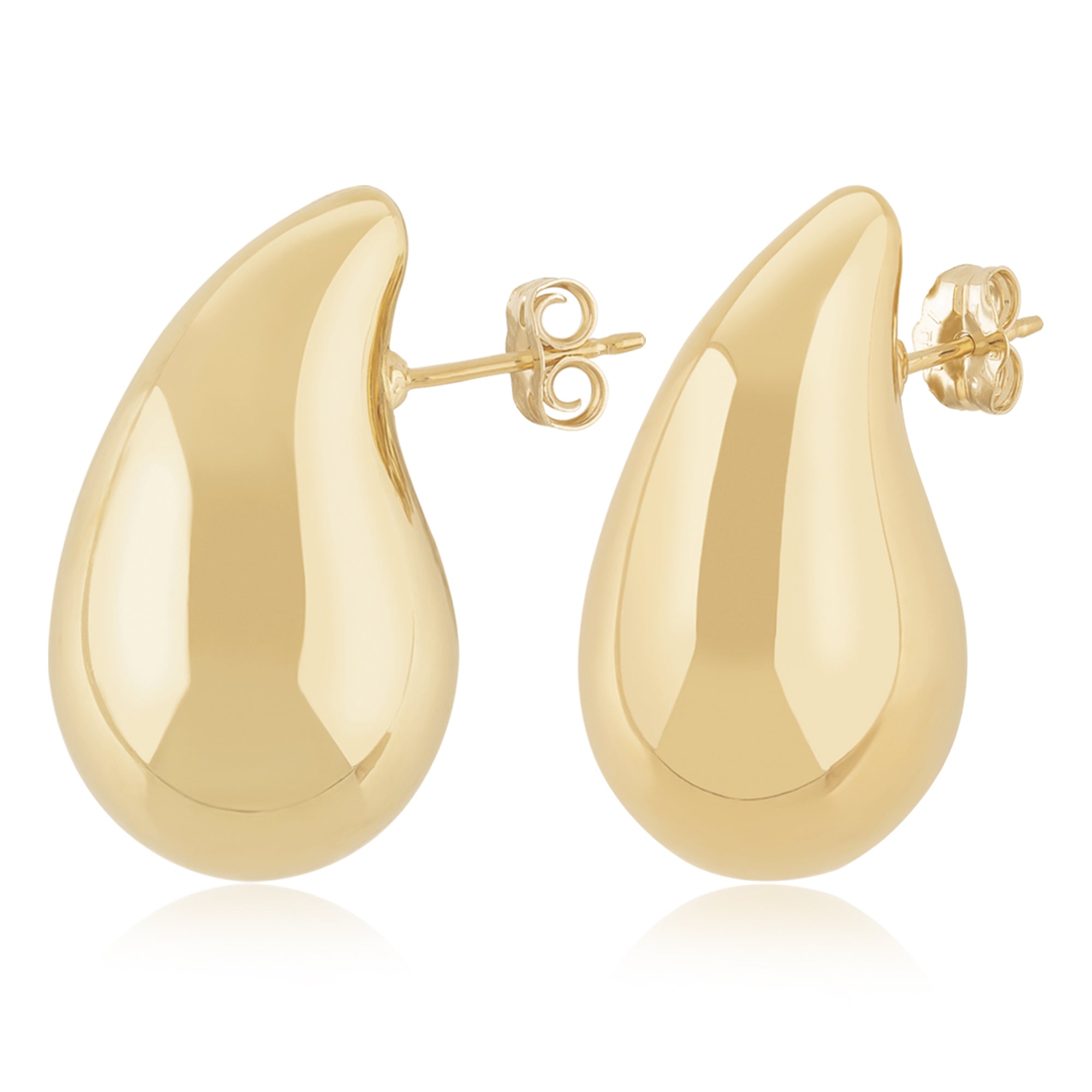 CARLA 14K YELLOW GOLD MEDIUM TEAR DROP STUD