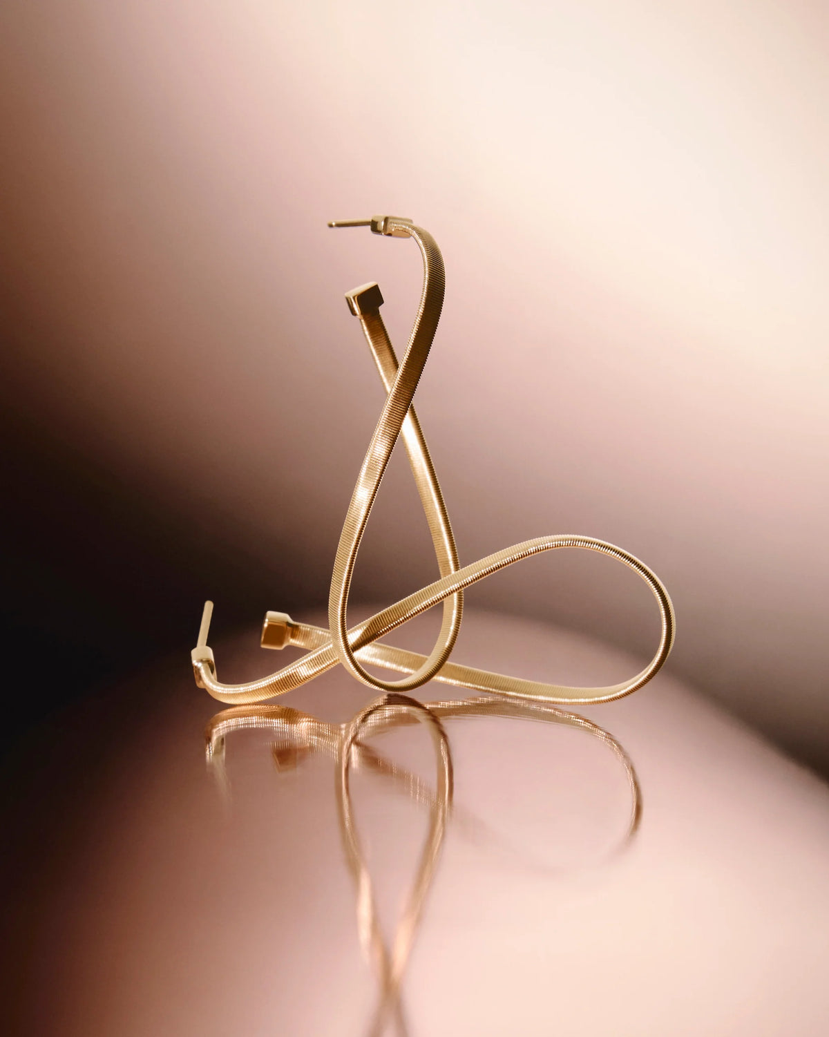 MARCO BICEGO MARRAKECH 18K YELLOW GOLD TWISTED INFINITY-SHAPED COIL EARRINGS