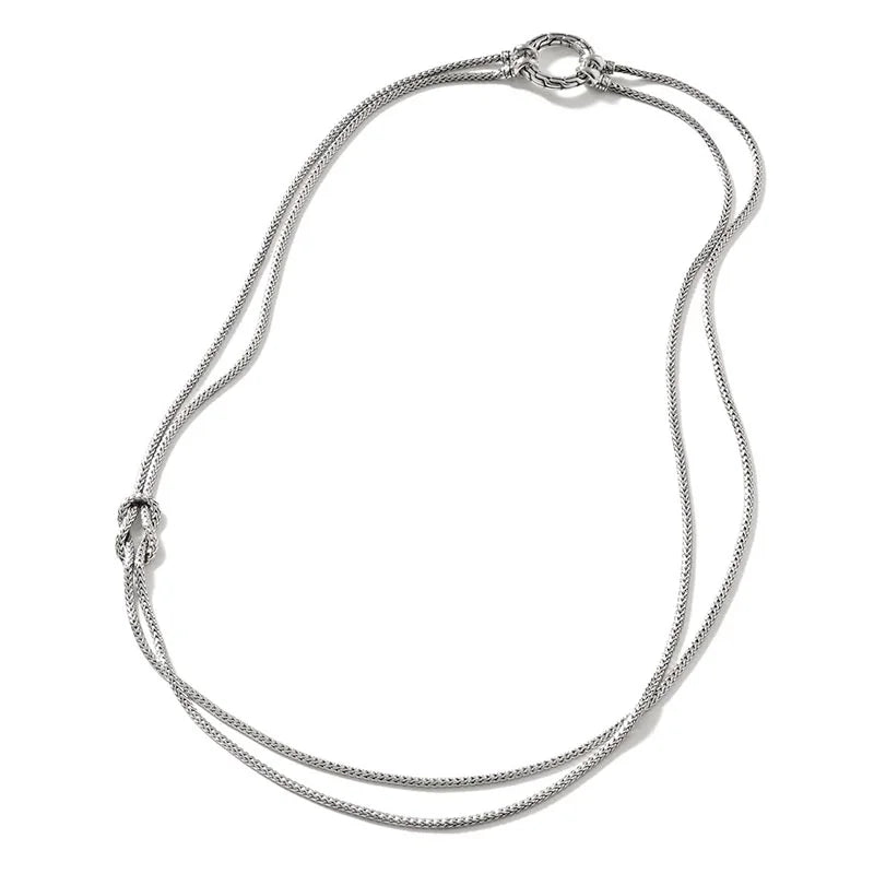 Love Knot Silver Necklace