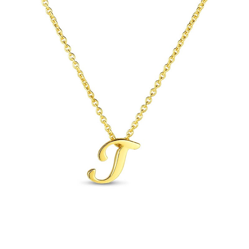 Roberto Coin Tiny Treasures Love Letter 18K Gold 'T' Pendant