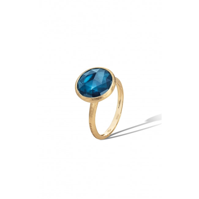 MARCO BICEGO 18K YELLOW GOLD JAIPUR COLOUR CYAN TOPAZ RING