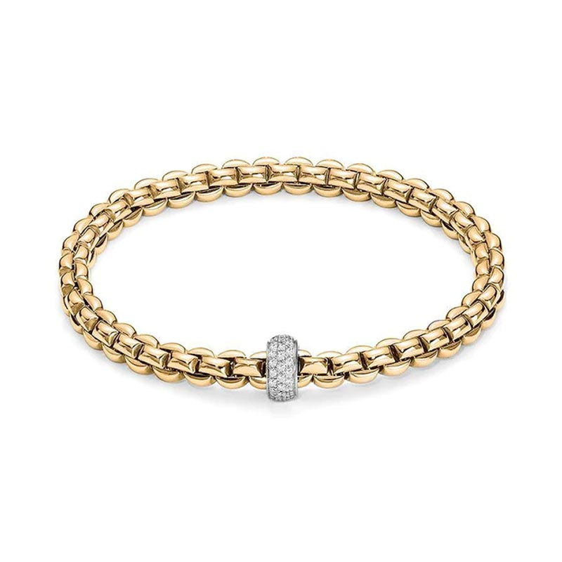 Fope Eka Yellow Gold & Diamond Bracelet