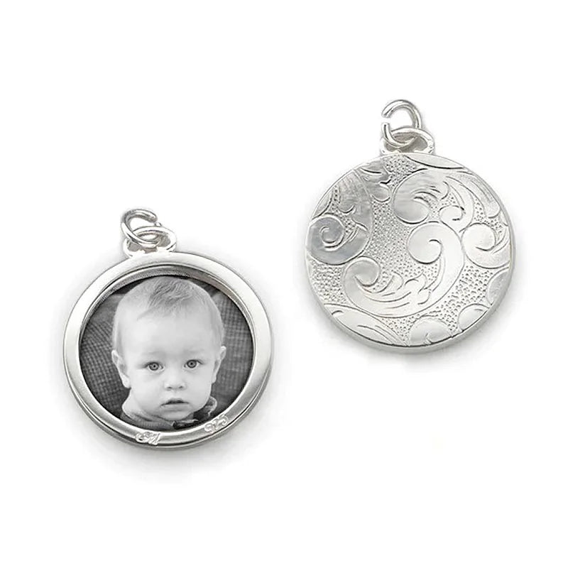 Floral Half-Locket Charm