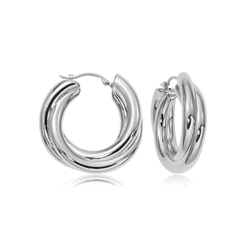 CARLA STERLING SILVER TRIPLE TUBE TWIST