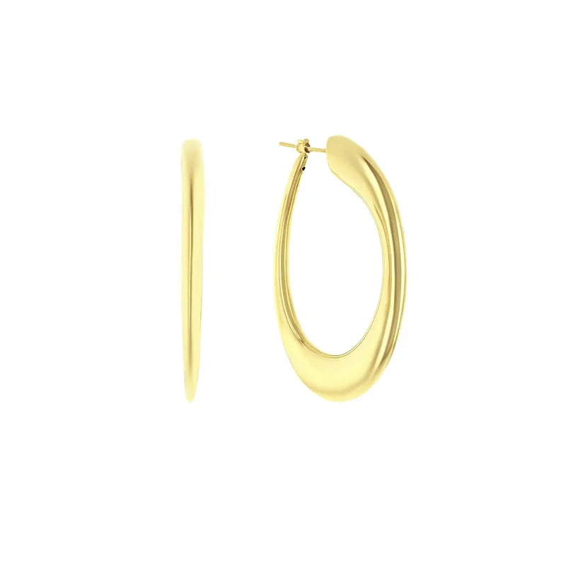 Roberto Coin 18k Yellow Gold Oro Classic Hoop Earrings