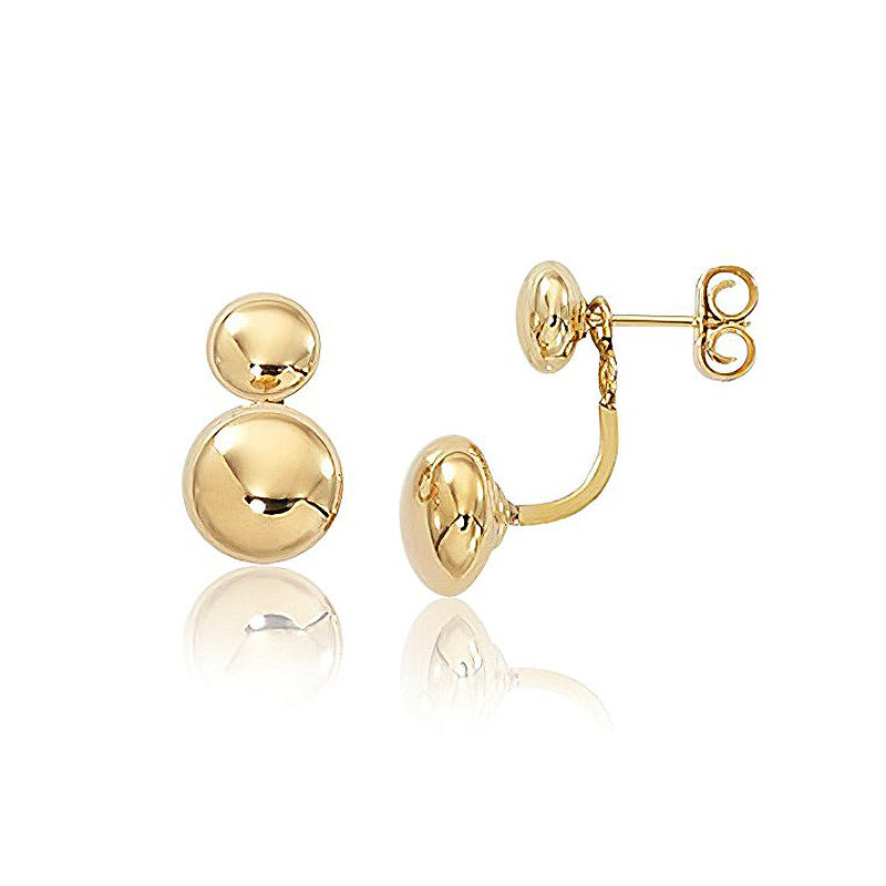 CARLA 14K YELLOW GOLD 8MM FLAT BALL ADD ON EARRINGS