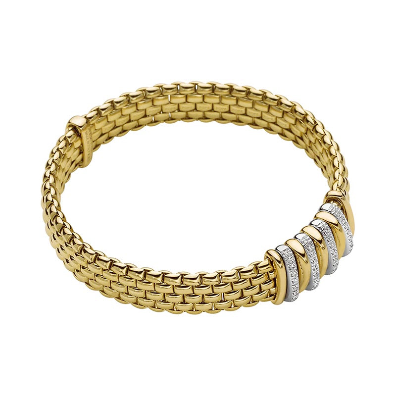 Fope Panorama Yellow Gold & Diamond Bracelet