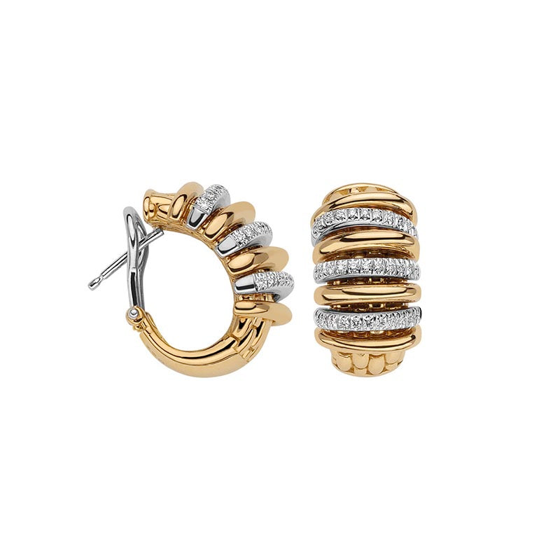 Fope Panorama Yellow Gold & Diamond Earrings