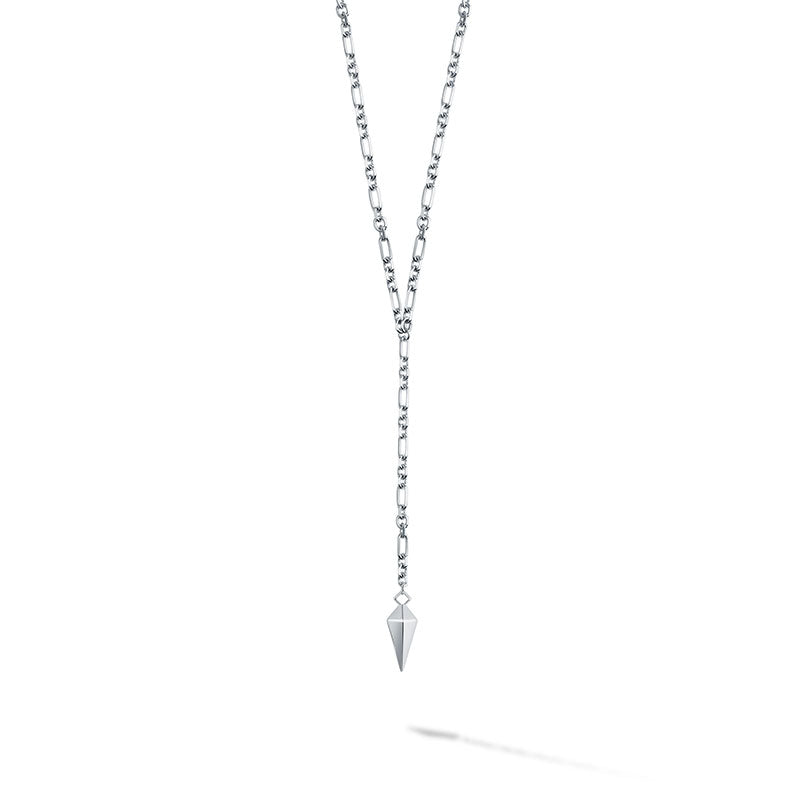 Birks Iconic | Silver Rock & Pearl Lariat Necklace