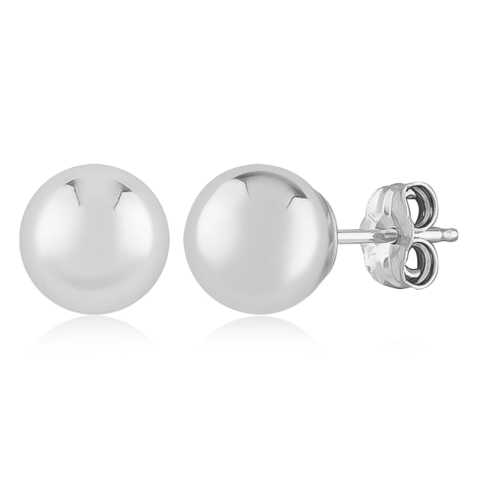 CARLA STERLING SILVER 8MM BALL STUD EARRINGS