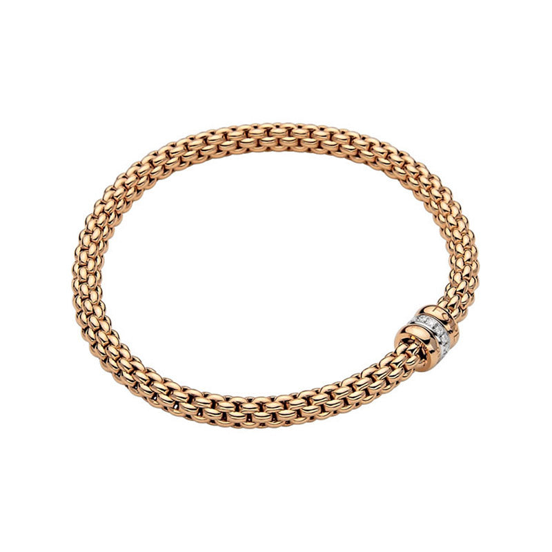 Fope Solo Rose Gold & Diamond Bracelet