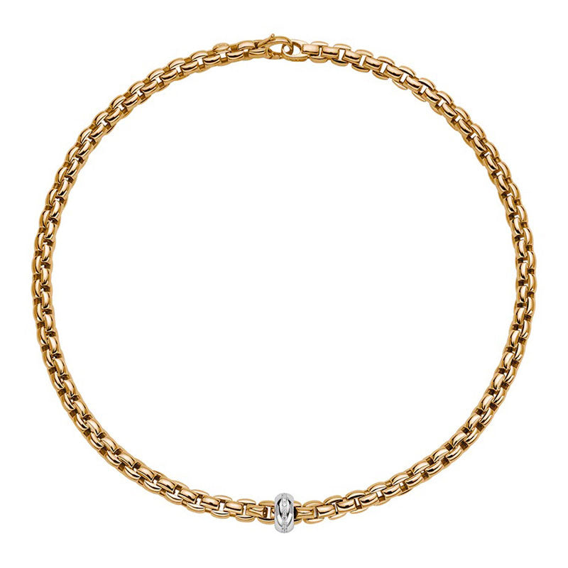 Fope Gioielli Eka Yellow Gold & Diamond Necklace