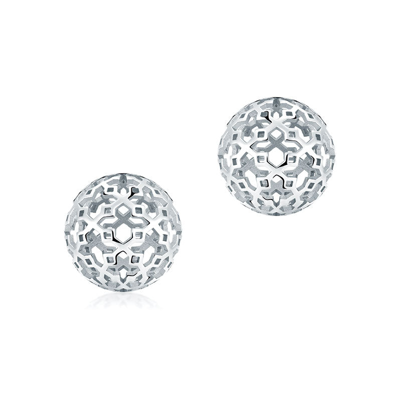 Birks Silver Muse 10MM Ball Stud Earrings